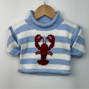 Claver Stripe Lobster Sweater 6M